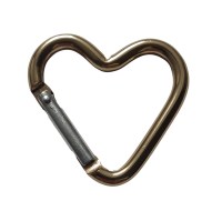 Sonderposten Herzkarabiner hellgold